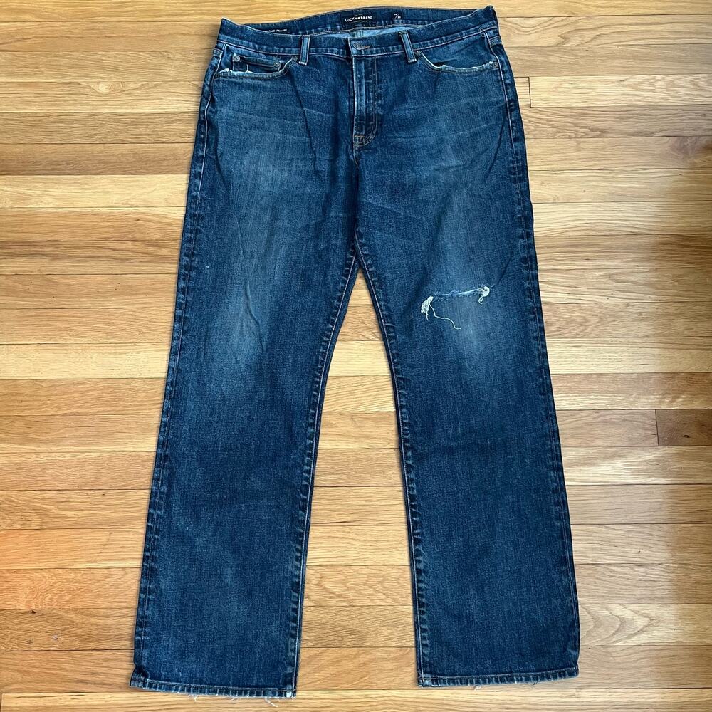 Lucky Brand 361 Vintage Straight Distressed Jeans - Size 36x32